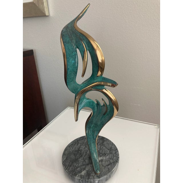 1980s Bob Bennett Bronze Sculpture. “Wings”. 17 of a Limited Edition of 100. For Sale - Image 5 of 7