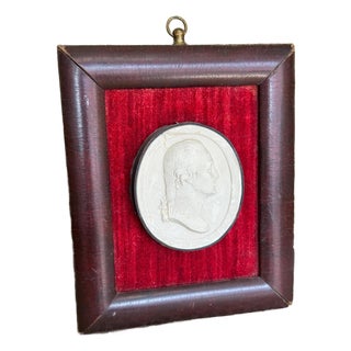 Antique 1819 George Washington Plaster INTAGLIO, Grand Tour For Sale