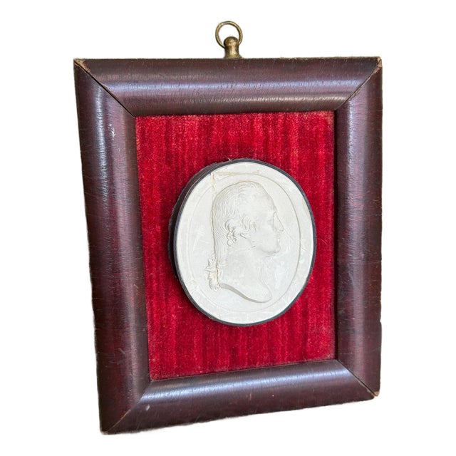 Antique 1819 George Washington Plaster INTAGLIO, Grand Tour For Sale