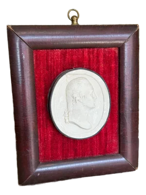 Antique 1819 George Washington Plaster INTAGLIO, Grand Tour