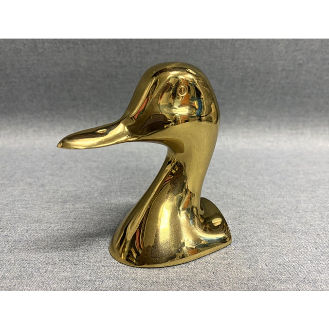 Brass Duck Bookends From Virginia Metalcrafters - A Pair For Sale - Image 9 of 11