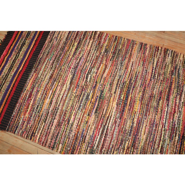 Early 20th Century Zabihi Collection Silk American Rag Runner - 3'4" x 9'4" For Sale In New York - Image 6 of 11