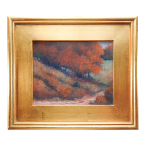 Late 20th Century Autumn Landscape Pastel Painting