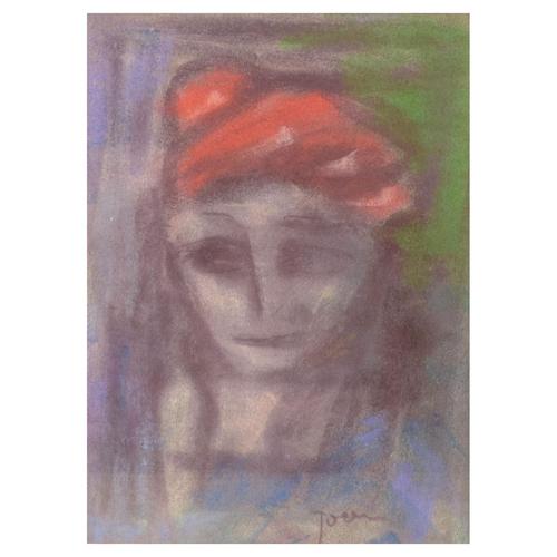 Ivan Jordel, Portrait, Crayon on Paper For Sale - Image 6 of 6