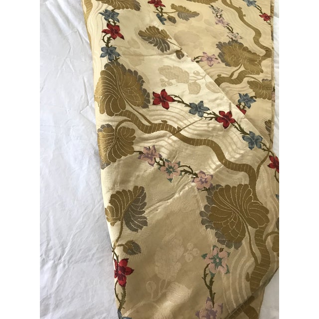 Vintage Silk Damask Drapery Panel Fabric Chairish