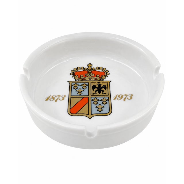 Ceramic Vintage Villa d'Este Hotel Lake Como Italy Richard Ginori Porcelain Ashtray For Sale - Image 7 of 10