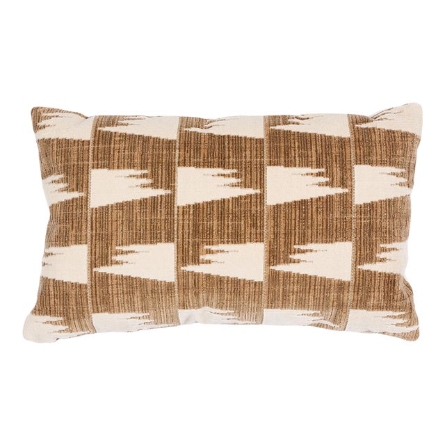 Schumacher x David Kaihoi Tutsi 24" Lumbar Pillow in Natural/Ivory For Sale