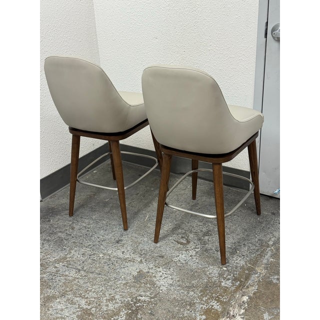 Gray Interlude Home Harper Swivel Counter Stools, Pair For Sale - Image 8 of 12