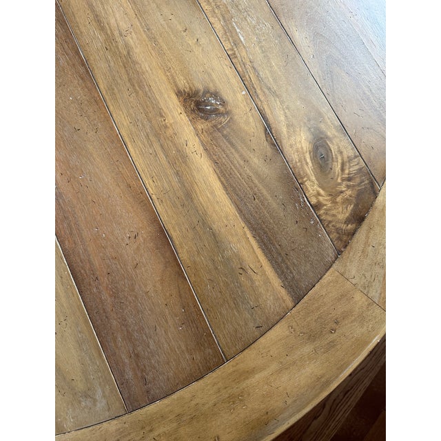 2010s Round Axiom Wood Dining Table For Sale - Image 5 of 6