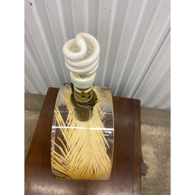 Plastic Vintage Lucite Table Lamp . For Sale - Image 7 of 12