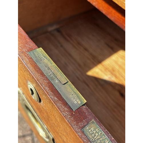Brass Bound and Mahogany Campaign Chest from Ross & Co For Sale - Image 14 of 18