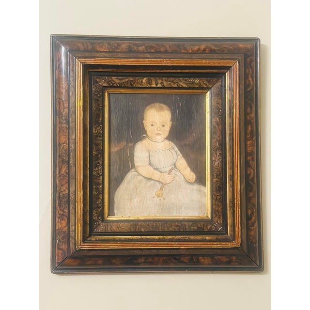 Antique Folk Art Portrait For Sale In Charleston - Image 6 of 6