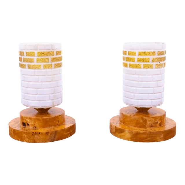 Art Deco Lamps, Poland, 1950s, Set of 2 For Sale