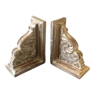 Whitewashed & Distressed Wooden Corbels For Sale