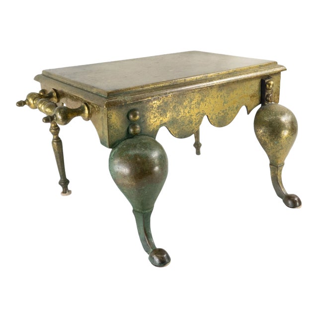 English or American Brass Fireplace Trivet For Sale