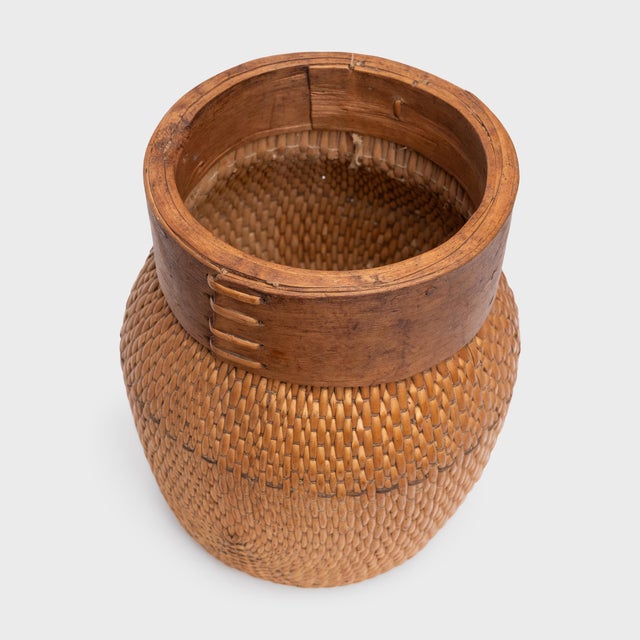 Chinese Chinese Woven River Basket, C. 1900 For Sale - Image 3 of 5