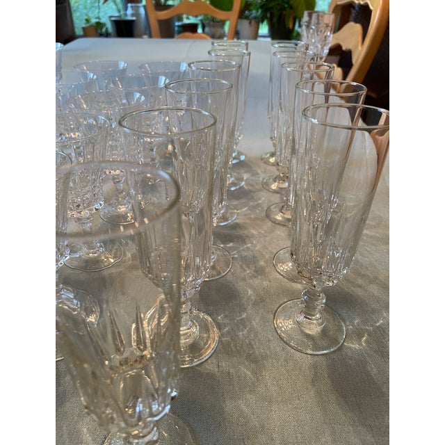 Transparent Vintage Cristal D’Arques Durand Stemware - 29 pcs For Sale - Image 8 of 14