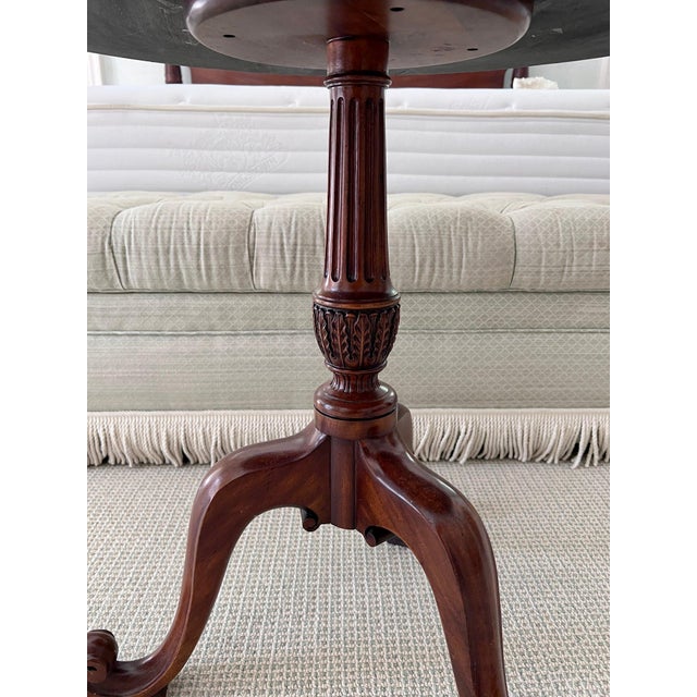 Vintage Starburst Marquetry Top Side Table For Sale - Image 11 of 12