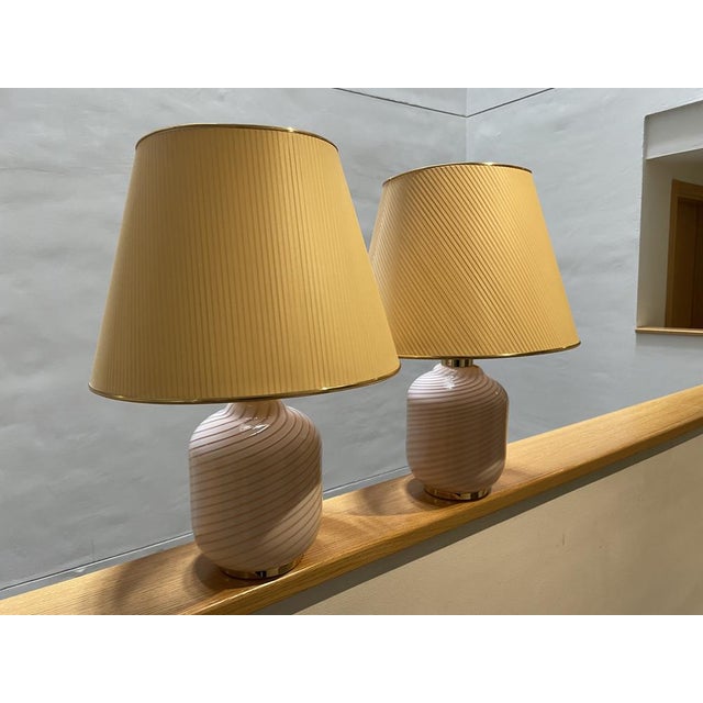 Vetri Murano Table Lamps from Venini, Set of 2 For Sale - Image 6 of 18