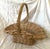 Wood Vintage Wicker/Willow Gathering Basket For Sale - Image 7 of 9