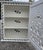 Hand Painted Mediterranean Medicine Cabinet / Wall Shelf / White and Black Zouak For Sale In Orlando - Image 6 of 7