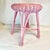 Wood Mid-Century Italian Hollywood Regency Coastal Pink Wicker Stool After Franco Albini. For Sale - Image 7 of 9