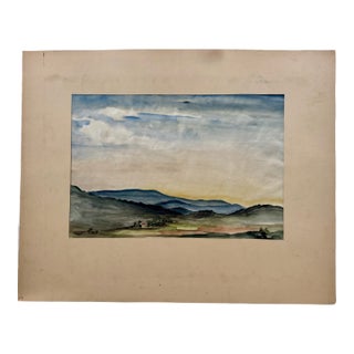 Henry Emil Salloch Original Watercolor on Paper Barga, Italy. 1935. For Sale