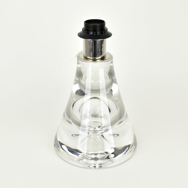 Mid-Century Modern Mid 20th Century Mid Century Modern Bubble Crystal Glass Table Lamp For Sale - Image 3 of 8