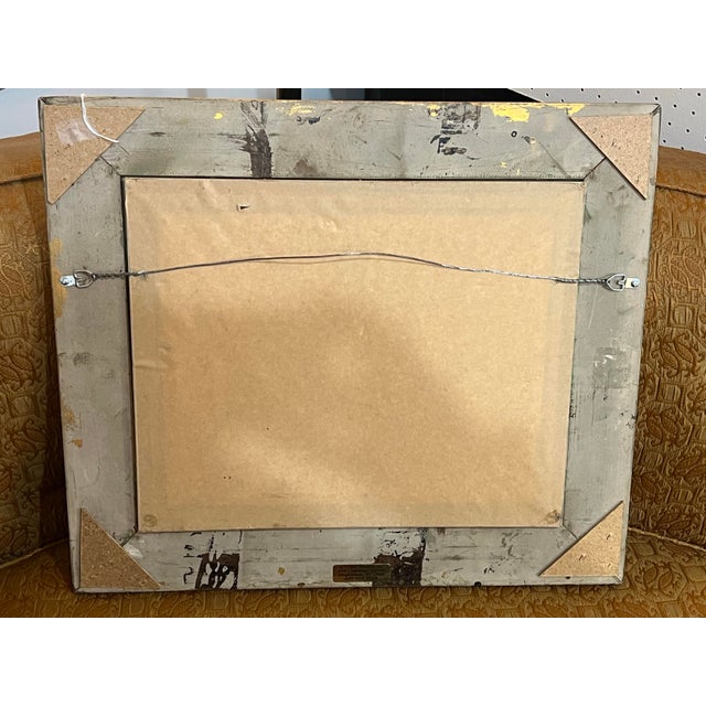 Gold 1980s Watercolor and Ink Mid Century Modern Marco Celotti, Italy & Pennsylvania For Sale - Image 8 of 9