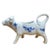 1950s French Porcelain Cow Creamer – Blue Floral Pattern | Marked “France f.d. Véritable Porcelaine” | 7” Long Ceramic Pitcher For Sale - Image 9 of 14