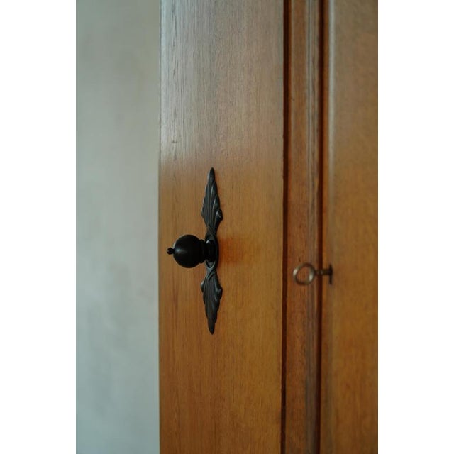 Early 20th Century Art Deco Danish Oak Cabinet with Hand-Carved Details, 1930s For Sale - Image 13 of 18