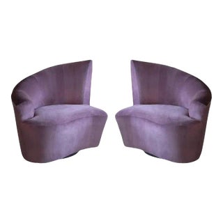 "Bilbao" Swivel Chairs by Vladimir Kagan - A Pair For Sale