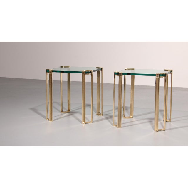 High-Gloss Brass T24 Side Tables by Peter Ghyczy, Set of 2 For Sale - Image 6 of 11