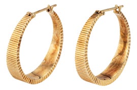 Example of Huggies and Hoop Earrings