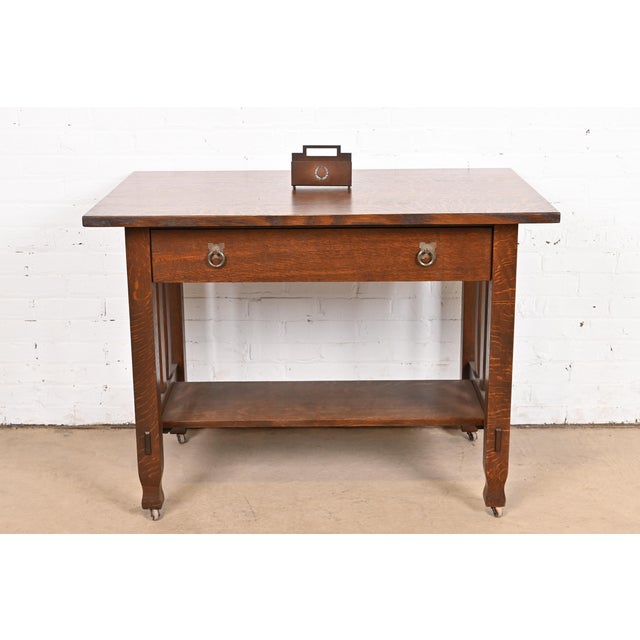 Bronze Heintz Arts & Crafts Sterling Silver on Bronze Letter Rack For Sale - Image 8 of 9