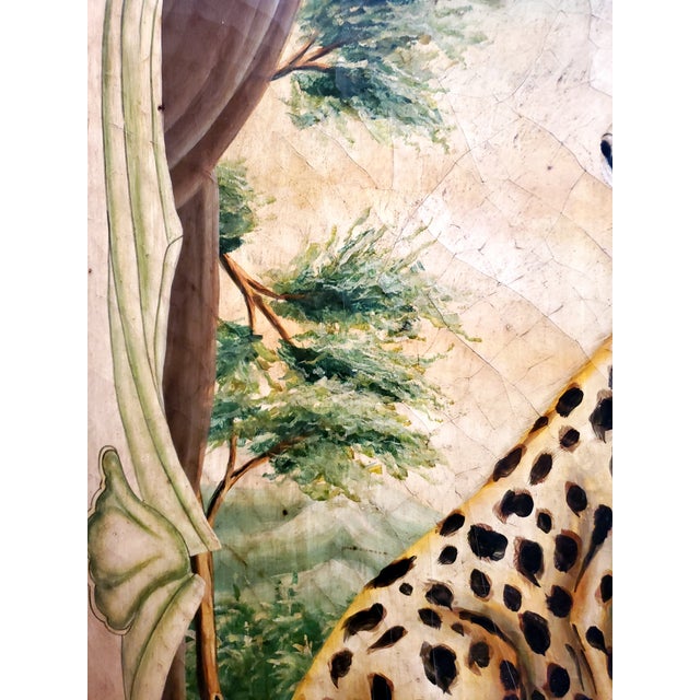 Paintings Leopard & Cheetah - Extra Large Trompe l'Oeil Pair For Sale - Image 15 of 18