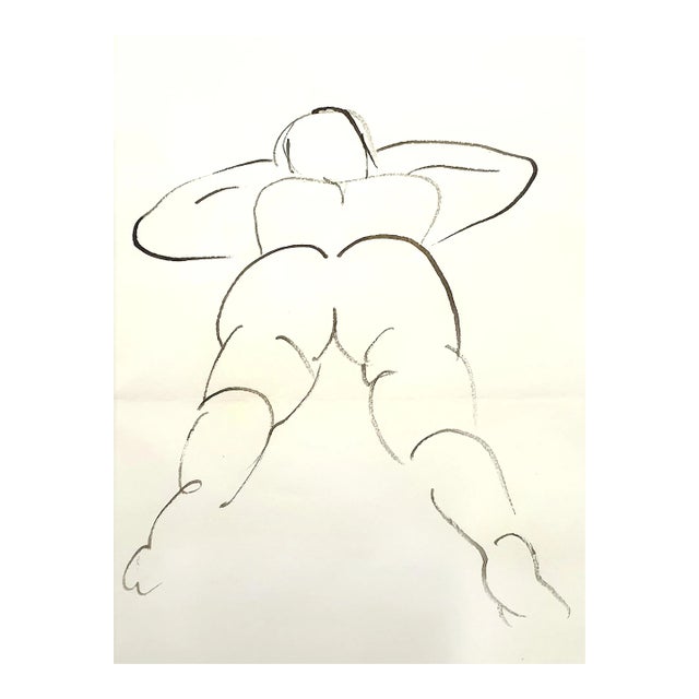 Young Woman Drawing by Jean Cocteau, 1912 For Sale
