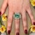 Natural Emerald Tsavorite Diamond Ring 6.75 14k White Gold 9.22 TCW Certified For Sale - Image 12 of 17