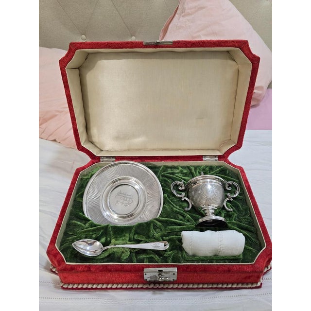 Late 19th Century 19th Century Silver Baptismal Set, 1890, Set of 5 For Sale - Image 5 of 18