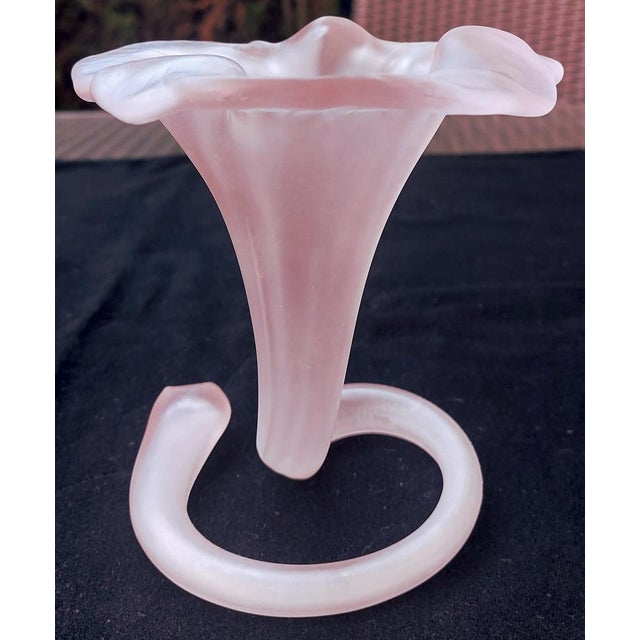 Vintage Frosted Glass Vase by Stiver, Italy, 1970 For Sale - Image 6 of 17