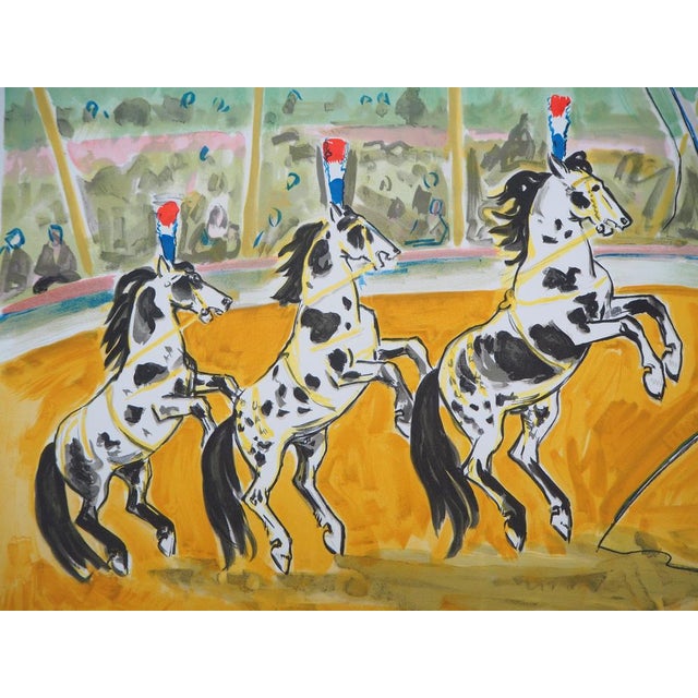 Yves Brayer, Les chevaux au cirque, Lithograph For Sale - Image 4 of 8