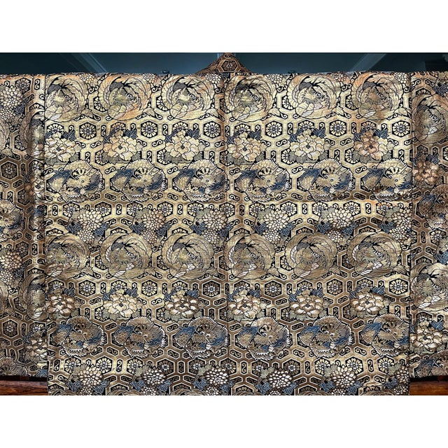 Japanese Brocade Noh Costume Kimono Robe Meiji Period For Sale - Image 16 of 18