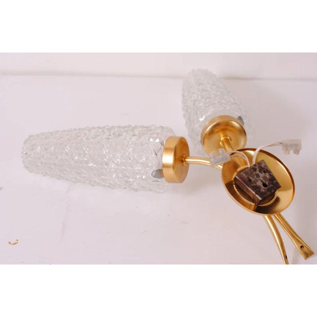 1960s Vintage Wall Sconce with Cut Glass Tulips, 1960s For Sale - Image 5 of 9