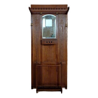 Art Nouveau Floral Decor Wardrobe, 1920 For Sale