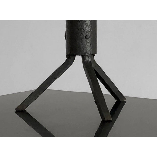 A spectacular and sculptural tripod candlestick or candlestick with 4 arms of light, modernist, popular art, shabby-chic,...