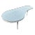 White Gesso Coffee Table With Antique Mirror Top For Sale