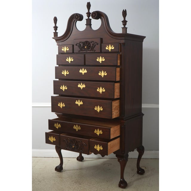 Queen Anne Henkel Harris Mahogany #1946 Highboy Chest For Sale - Image 3 of 18