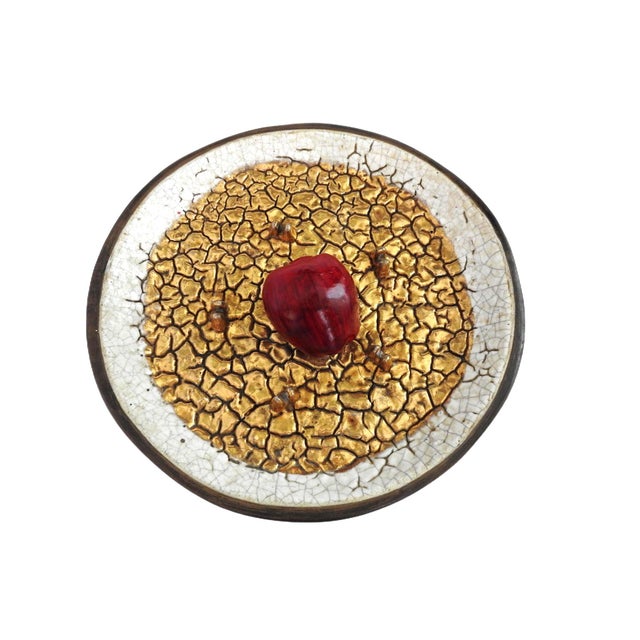 Leroy Benjamin Sculptural Pottery Plate Hillside House of Originals Brutalist Studio Ceramic Charger For Sale - Image 4 of 8