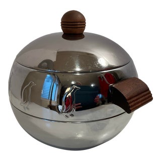 West Bend 1950s Aluminum Company Penguin Hot & Cold Server Ice Bucket For Sale