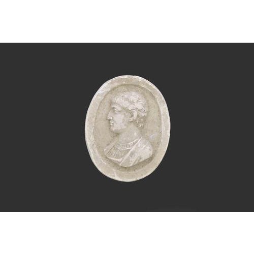 Ancient Neoclassical Cameo Intaglio in biscuit. Italy, 19th Century. Good condition.